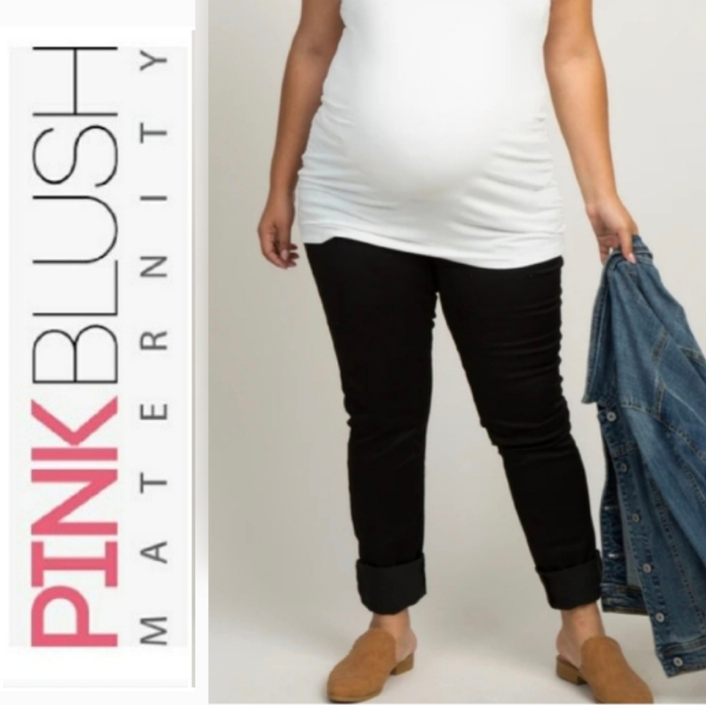 Pinkblush Black Basic Maternity Plus Pant - image 1